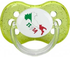 Italia maps Sucette Cerise Vert à paillette