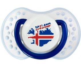 Iceland maps Sucette LOVI Dynamic Marine-blanc-bleu classique