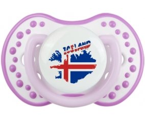Iceland maps Sucette LOVI Dynamic Blanc-mauve classique