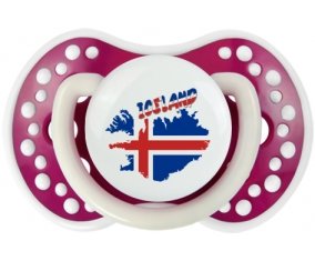 Iceland maps Sucette LOVI Dynamic Fuchsia phosphorescente