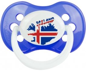 Iceland maps Tétine Anatomique Bleu classique