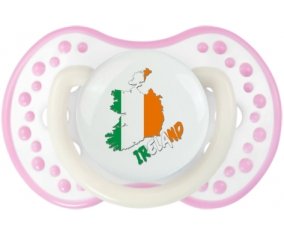 Ireland maps Sucette LOVI Dynamic Blanc-rose phosphorescente