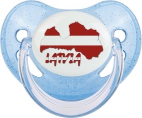 Latvia maps Tétine Physiologique Bleue à paillette