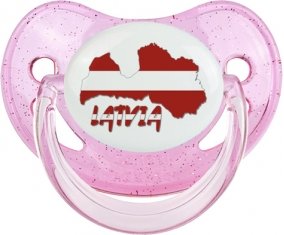Latvia maps Tétine Physiologique Rose à paillette