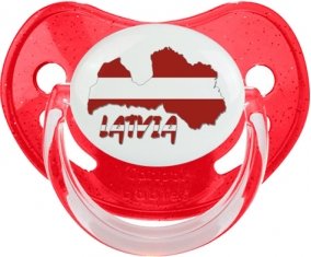 Latvia maps Tétine Physiologique Rouge à paillette