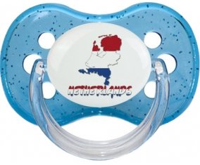 Netherland maps Sucette Cerise Bleu à paillette