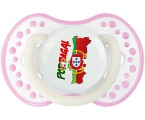 Portugal maps Sucette LOVI Dynamic Blanc-rose phosphorescente