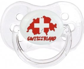 Switzerland maps Sucette Cerise Transparent classique