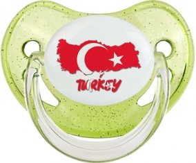 Turkey maps Sucette Physiologique Vert à paillette