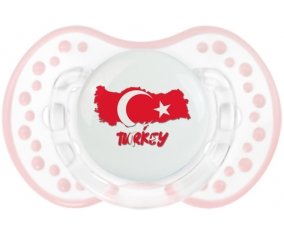 Turkey maps Sucette LOVI Dynamic Retro-blanc-rose-tendre classique