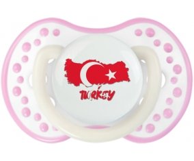 Turkey maps Sucette LOVI Dynamic Blanc-rose phosphorescente
