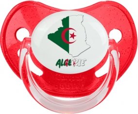 Algerie maps Sucette Physiologique Rouge à paillette