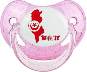 Tunisie maps Tétine Physiologique Rose à paillette