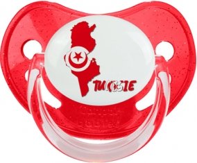 Tunisie maps Tétine Physiologique Rouge à paillette