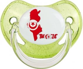 Tunisie maps Tétine Physiologique Vert à paillette
