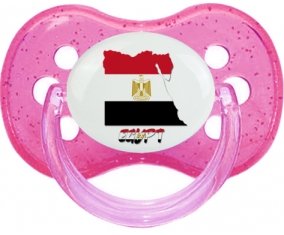 Egypt maps Sucette Cerise Rose à paillette