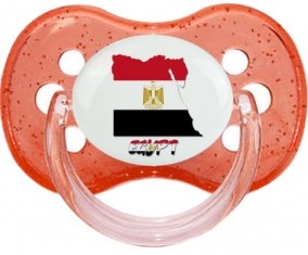 Egypt maps Sucette Cerise Rouge à paillette