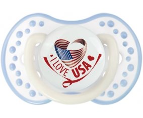 I Love Usa Sucette LOVI Dynamic Blanc-cyan classique