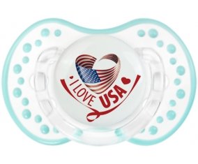 I Love Usa Sucette LOVI Dynamic Retro-blanc-lagon classique