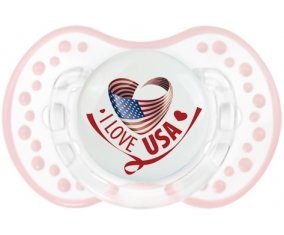 I Love Usa Sucette LOVI Dynamic Retro-blanc-rose-tendre classique