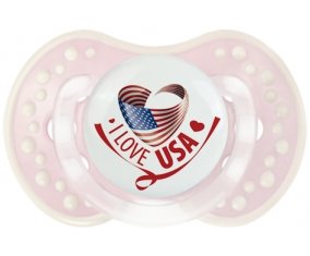 I Love Usa Sucette LOVI Dynamic Retro-rose-tendre classique