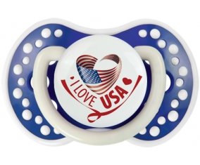 I Love Usa Sucette LOVI Dynamic Bleu-marine phosphorescente