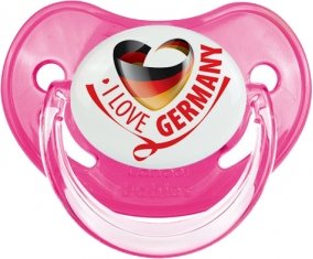 I Love Germany Tétine Physiologique Rose classique