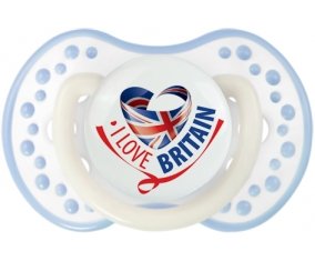 I Love Britain Tétine LOVI Dynamic Blanc-cyan classique