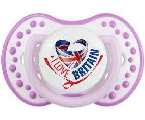 I Love Britain Tétine LOVI Dynamic Blanc-mauve classique