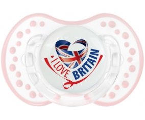 I Love Britain Tétine LOVI Dynamic Retro-blanc-rose-tendre classique