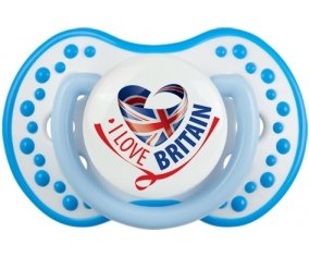 I Love Britain Tétine LOVI Dynamic Blanc-bleu phosphorescente