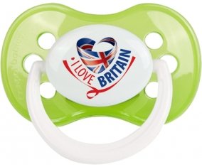 I Love Britain Sucette Anatomique Vert classique