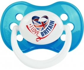 I Love Britain Sucette Anatomique Cyan classique