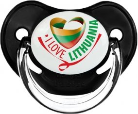 I Love Lithuania Sucette Physiologique Noir classique