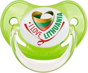 I Love Lithuania Sucette Physiologique Vert classique