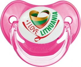 I Love Lithuania Sucette Physiologique Rose classique