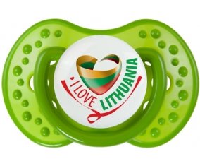 I Love Lithuania Sucette LOVI Dynamic Vert classique