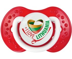 I Love Lithuania Sucette LOVI Dynamic Blanc-rouge classique
