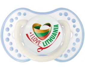 I Love Lithuania Sucette LOVI Dynamic Blanc-cyan classique