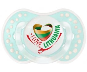I Love Lithuania Sucette LOVI Dynamic Retro-turquoise-lagon classique