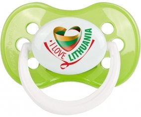 I Love Lithuania Sucette Anatomique Vert classique