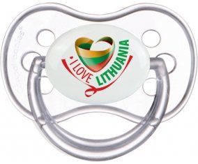 I Love Lithuania Sucette Anatomique Transparente classique