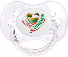 I Love Lithuania Tétine Cerise Transparent classique