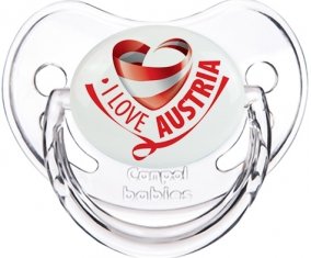 I Love Austria Tétine Physiologique Transparent classique