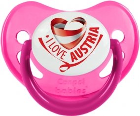I Love Austria Tétine Physiologique Rose phosphorescente