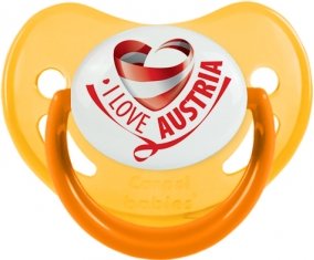 I Love Austria Tétine Physiologique Jaune phosphorescente
