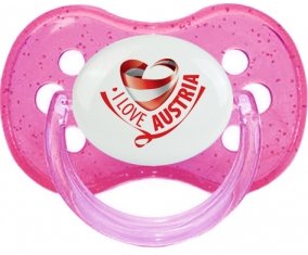 I Love Austria Sucete Cerise Rose à paillette