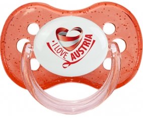 I Love Austria Sucete Cerise Rouge à paillette