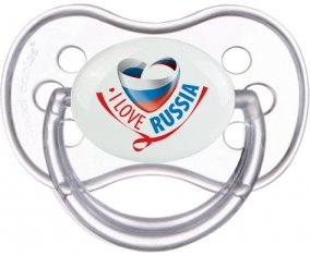 I Love Russia Sucette Anatomique Transparente classique
