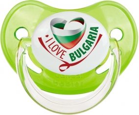 I Love Bulgaria Sucette Physiologique Vert classique